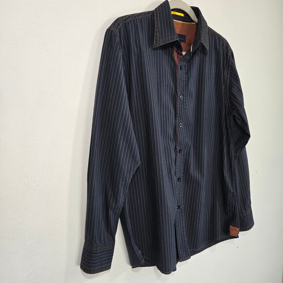 Pronto Uomo BLUE Men's Shirt. Size Medium. - Picture 4 of 16
